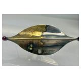 Gorgeous Sculptural Modernist Sterling & Gold 