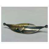 Gorgeous Sculptural Modernist Sterling & Gold 