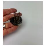 Sculptural Hand Hammered Sterling Silver Brooch