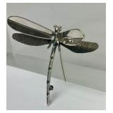 Larger Sterling Silver Dragonfly Brooch