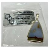 Excellent Large Signed Sterling Silver & Polk Dot Oregon Agate by Gary Rex Erickson