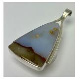 Excellent Large Signed Sterling Silver & Polk Dot Oregon Agate by Gary Rex Erickson