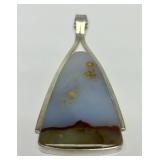 Excellent Large Signed Sterling Silver & Polk Dot Oregon Agate by Gary Rex Erickson