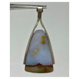 Excellent Large Signed Sterling Silver & Polk Dot Oregon Agate by Gary Rex Erickson