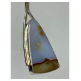 Excellent Large Signed Sterling Silver & Polk Dot Oregon Agate by Gary Rex Erickson