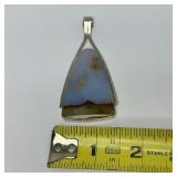 Excellent Large Signed Sterling Silver & Polk Dot Oregon Agate by Gary Rex Erickson