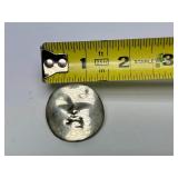 Sculptural Sterling Silver Face Brooch Pendant