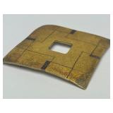 Wonderful Large Signed Sterling Silver & Gold Finished Brooch