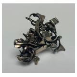 Vintage Abstract Surrealist Style Sterling Silver Brooch