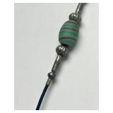 Wonderful Carved Bone or Fossil Ivory Owl Pendant Necklace by Susan Tereba