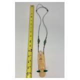 Wonderful Carved Bone or Fossil Ivory Owl Pendant Necklace by Susan Tereba