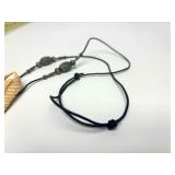 Wonderful Carved Bone or Fossil Ivory Owl Pendant Necklace by Susan Tereba