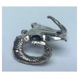 Sterling Silver 3D Goat/Ram Skull Pendant