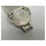 Very Cool Bone & Sterling Silver Pendant w/Carved Carnelian Face