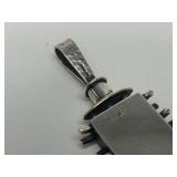 Outstanding Large Handmade Sterling Silver & Cloisonne Enamel Pendant by William Bailey