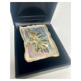 Gorgeous Large Sculptural Sterling Silver Oak Leaf Brooch - Signed "Noel"