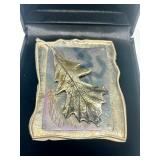 Gorgeous Large Sculptural Sterling Silver Oak Leaf Brooch - Signed "Noel"