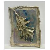 Gorgeous Large Sculptural Sterling Silver Oak Leaf Brooch - Signed "Noel"