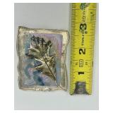 Gorgeous Large Sculptural Sterling Silver Oak Leaf Brooch - Signed "Noel"