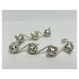 Very Nice Brand New Brushed Sterling Silver & Pierced Bracelet