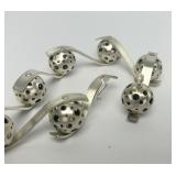 Very Nice Brand New Brushed Sterling Silver & Pierced Bracelet