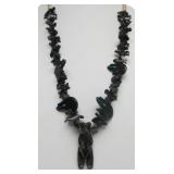 Southwestern Carved Stone Bear Fetish Necklace