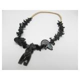 Southwestern Carved Stone Bear Fetish Necklace