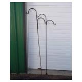 2 Shepard Hook Plant Basket Holders