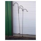 2 Shepard Hook Plant Basket Holders