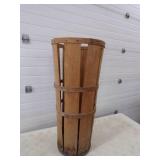 Very Tall Unique Wood Basket / Crate
