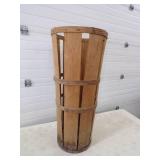 Very Tall Unique Wood Basket / Crate