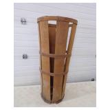 Very Tall Unique Wood Basket / Crate