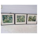 3 Vintage Medical Framed Artwork by Dean Cornwell