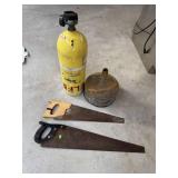 Air Tank, Funnel, 2 Saws