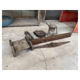 Large Hinge, Level, Pully, Oil Can and Cart
