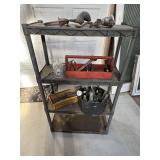 Plastic Shelf with Tools, Tool Boxes Pop Bottles