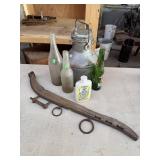 Vintage Can, Bottles and Horse Tack