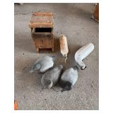 Duck Decors, boat Bumpers and Wood bench