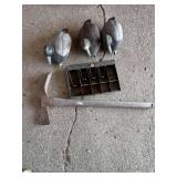 Duck Decoys, Vintage Cash Drawer, Mattock