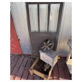 Vintage Door, Crate and wheel