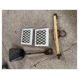 Vintage Saw Blade and Vintage Shovel