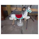 Rocking Horse, Light Stand, Vintage Lamp