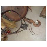 Large Saw Blade, Basketball hoop, huge Hook. And more