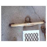 Vintage Wood Handle Shovel, Horse Hardware and Cast Iron Grate