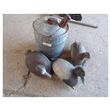 Duck Decoys and Vintage Can