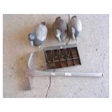 Duck Decoys, Vintage Cash Drawer, Mattock