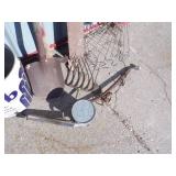 Vintage Saw Blade, Shovel, Sprayer Vintage Tin