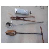 Vintage Post hole Digger, Edger, Bolt Cutter, Air Tank