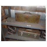 Metal Shelf with Tool Boxes