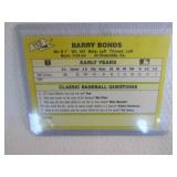 1987 Classic Barry Bonds Rookie Car...